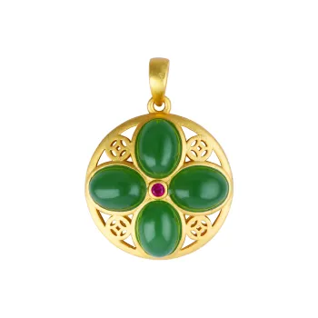 Cloudy Sky Hetian Jade Pendants Jasper Women's