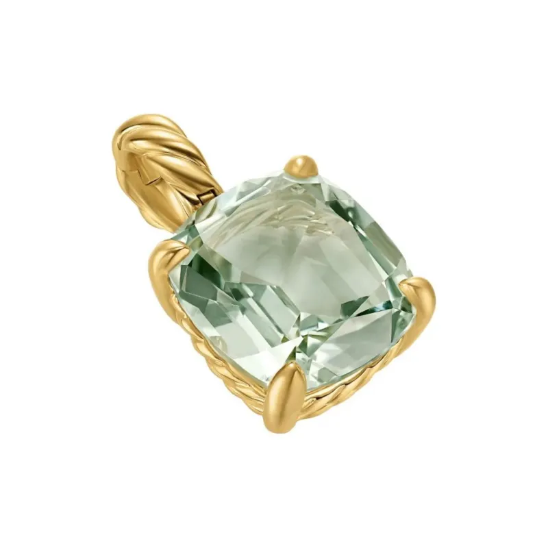 David Yurman 18kt Yellow Gold Marbella™ Prasiolite Pendant-2