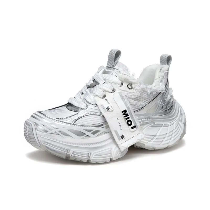 MIO Chunky Sneakers Unisex Low Top White-2