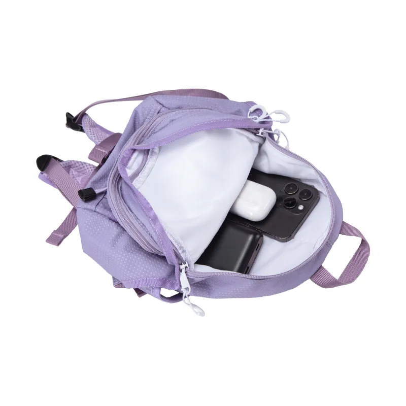 QRST Polyester Backpack Unisex Gray/Pink-37
