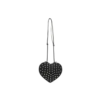 Alaia Leather Heart Shaped Bag Shoulder Bag Women's Black