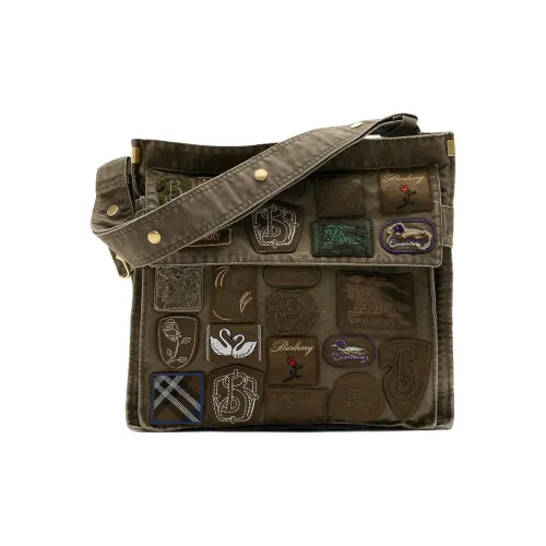 Burberry Trench Cotton Tote Bag Shopping Bag Crossbody Bag Shoulder Bag Medium Size Men's Khaki