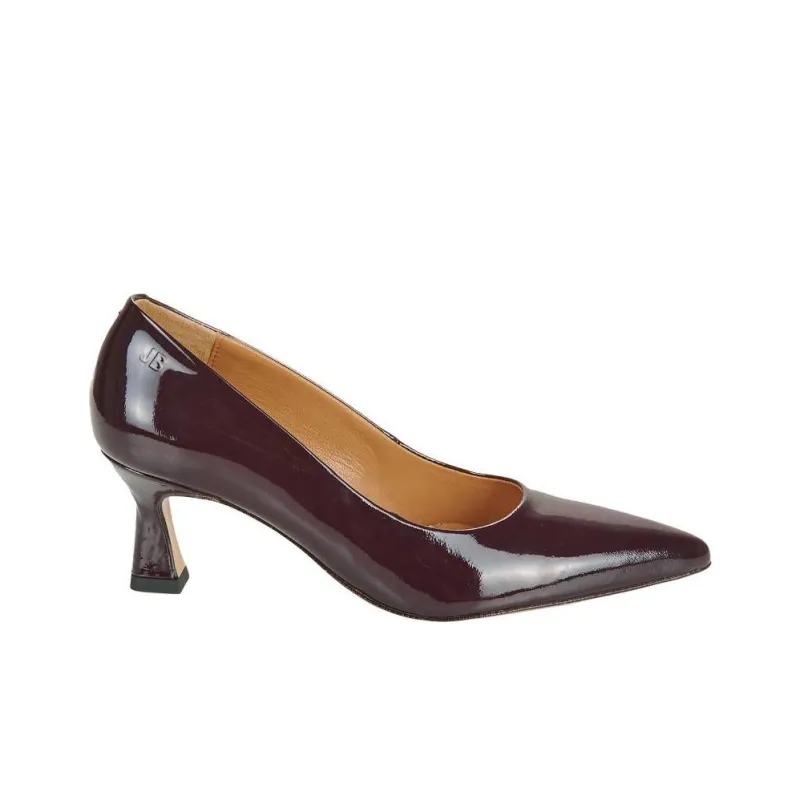 JB MARTIN LIERRE Irregular Heel High Heels 6cm Women's Burgundy-1
