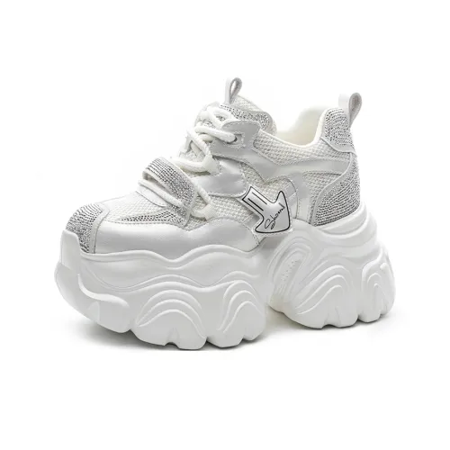 Shoe Cabinet Floral Language Cushioning, Abrasion Resistant, Slip Resistant Low Top Chunky Sneakers Women
s