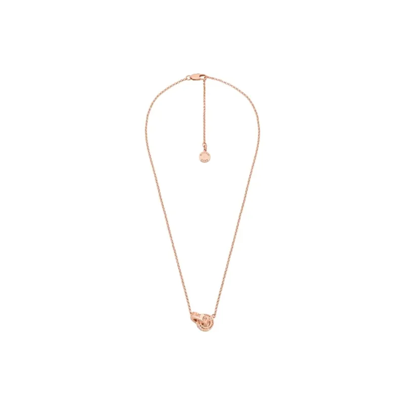 MICHAEL KORS Pavé Logo Intertwined Necklace-0