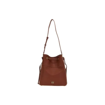 PINKO Forever Logo Plaque Bucket Bag