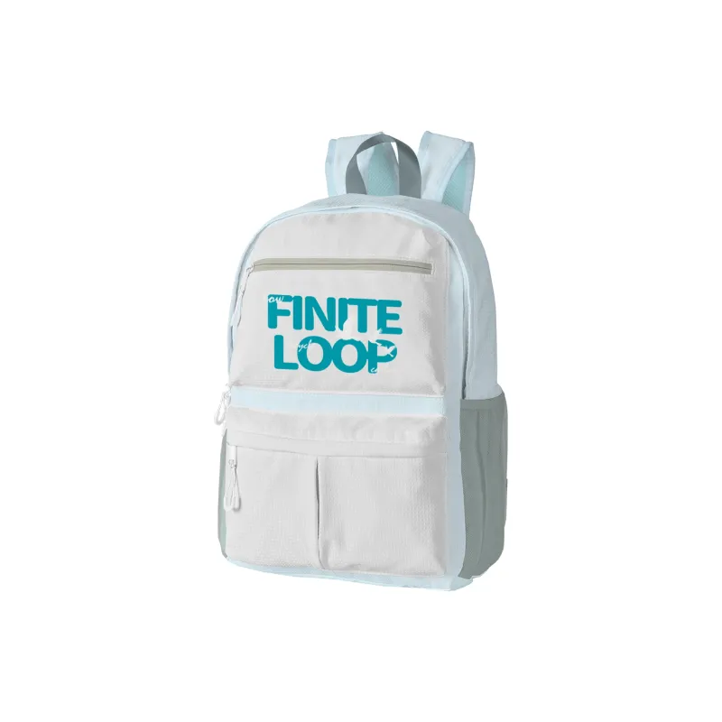 FINITE LOOP Eco Friendly Fabric Backpack Large Size Unisex Gray-5