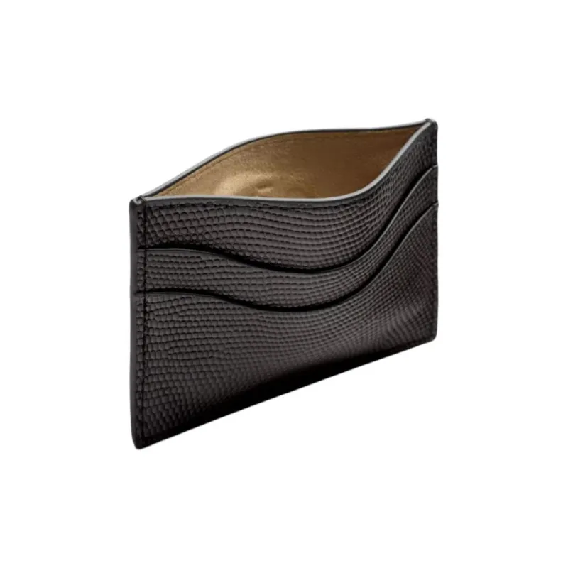 ZARA Cow Leather Card Holder Men's Brown-3