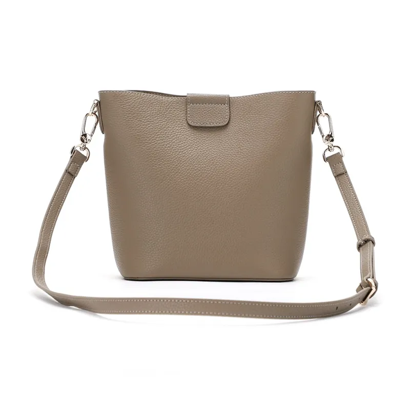 RED DRAGONFLY Top Grain Cow Leather Portable One Shoulder Crossbody Bucket Bag Regular Women's Multicolor-3