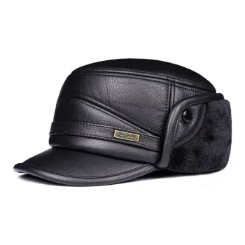 PIERRE CARDIN Cow Leather Baseball Caps Men's