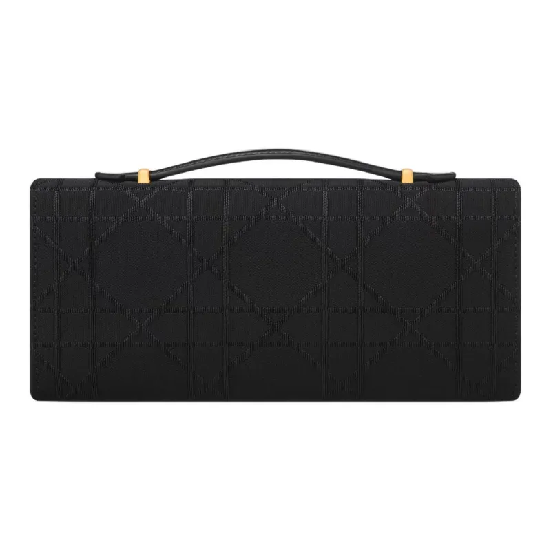 DIOR Caro Calfskin Handbag Women's Black-2