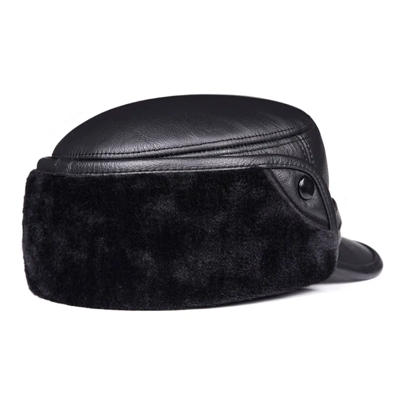 PIERRE CARDIN Cow Leather Baseball Caps Men's-3