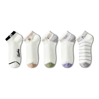 AUGUST Ankle Socks Women's 5 Pack Mixed Color