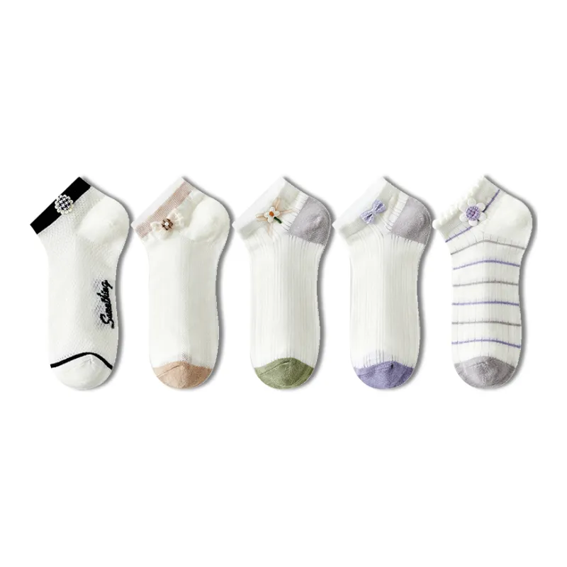 AUGUST Ankle Socks Women's 5 Pack Mixed Color-0