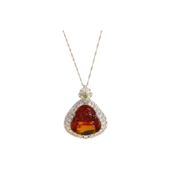Xifeng Building Amber Jade Necklaces Unisex