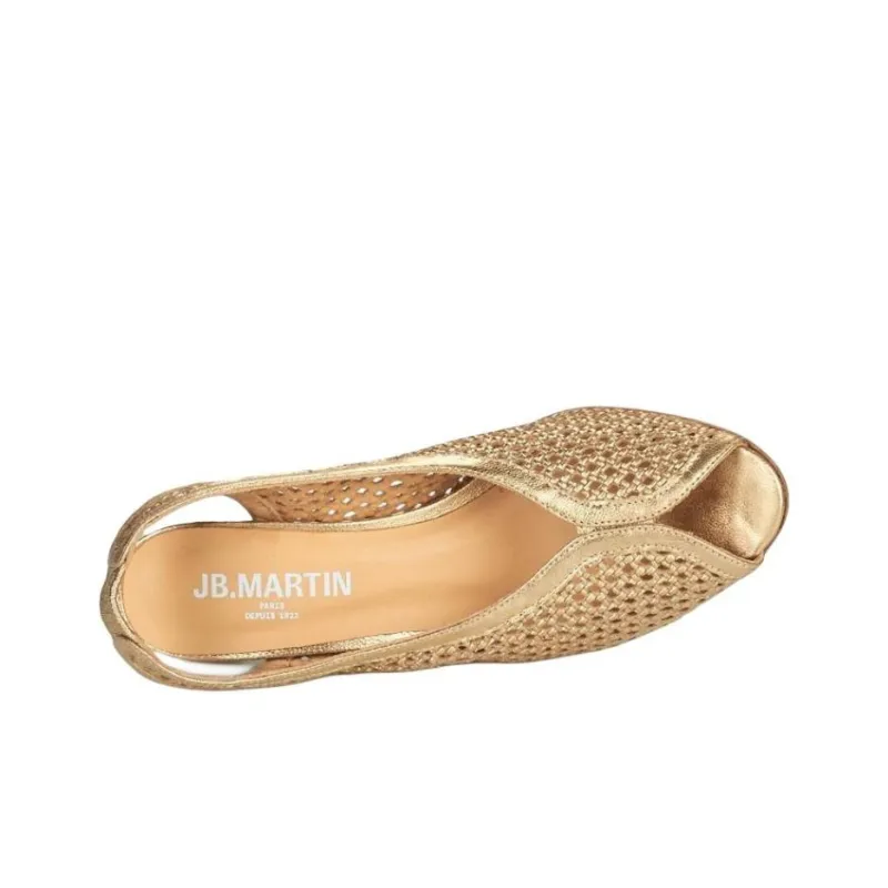 JB MARTIN Chunky Heel High Heels Women's Gold-5