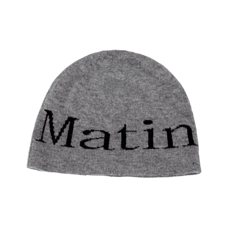 MATIN KIM Logo Jacquard Short Beanie-0