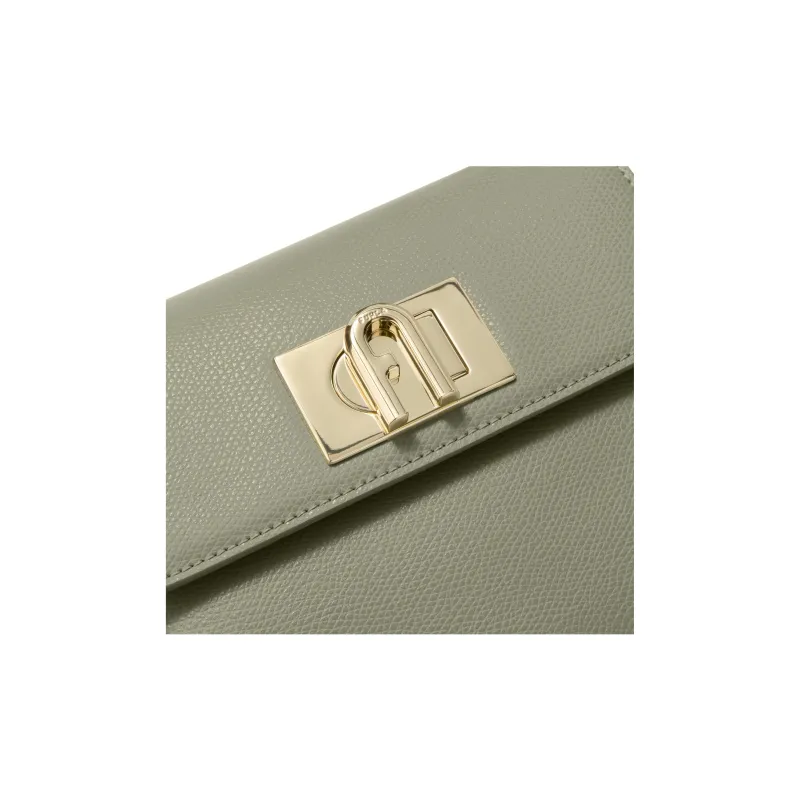 Furla 1927 Collection Leather One Shoulder Handbags Mini Women's Green-4