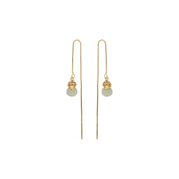Royal Heaven's Choice Earrings Green Jade Unisex