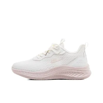 Warrior Cushioned Wear Resistant Breathable Low Top Casual Running Shoes Women's White Pink