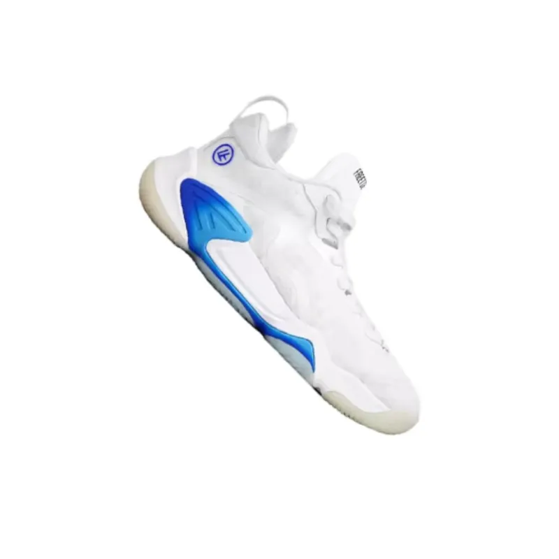 Sneaks & Feet x FREE TIE Cow Hoof 1.1 Cushioned Wear-Resistant Breathable Low-Top Basketball Shoes Men's White Blue-1