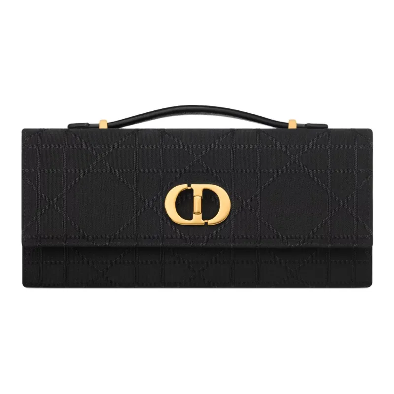 DIOR Caro Calfskin Handbag Women's Black-0