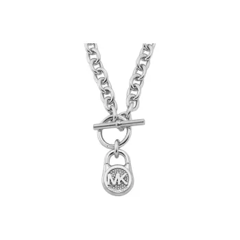MICHAEL KORS Pavé Lock Chain Link Necklace