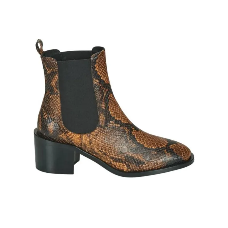 JB MARTIN Adele Short Chelsea Boots Women's Brown-1
