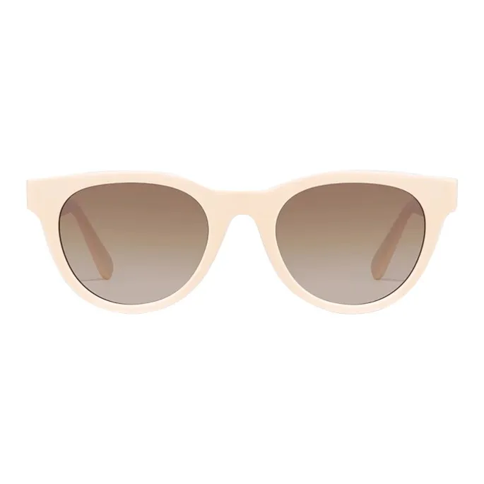 BERTHA Plate Frame Cat Eye Sunglasses Unisex Cream Apricot-1