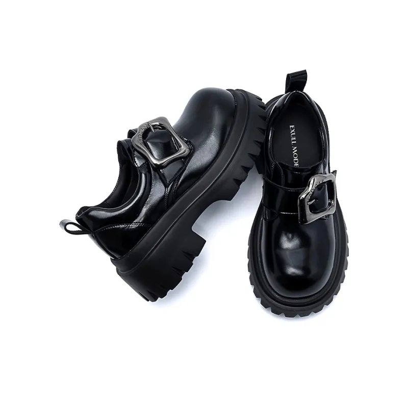 EXULL Q Ballet Flats Loafers Women's Black-3
