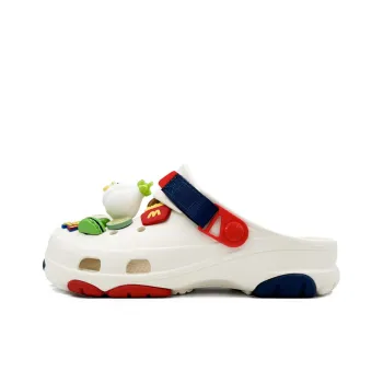 JANECO Clogs Unisex White Blue Red