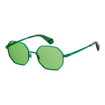 Polaroid Metal Irregular Shape Sunglasses Unisex Green