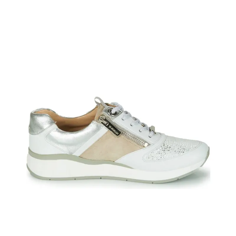 JB MARTIN Kalio Low Top Casual Shoes Women's White Silver-1