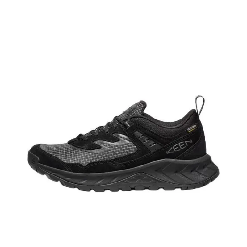 KEEN Anti Slip Wear Resistant Low Top Hiking Shoes Men's Black Gray-0
