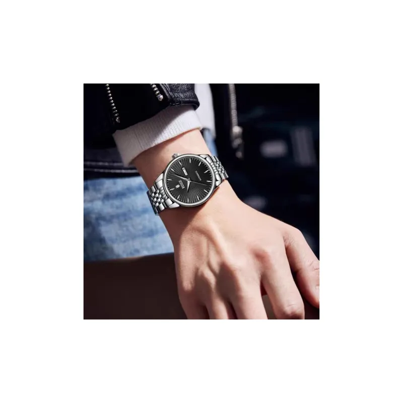 RUIGE Pioneer Series Mechanical Movement Stainless Steel Watchband Chinese Watches Men's Watches Black Dial-1