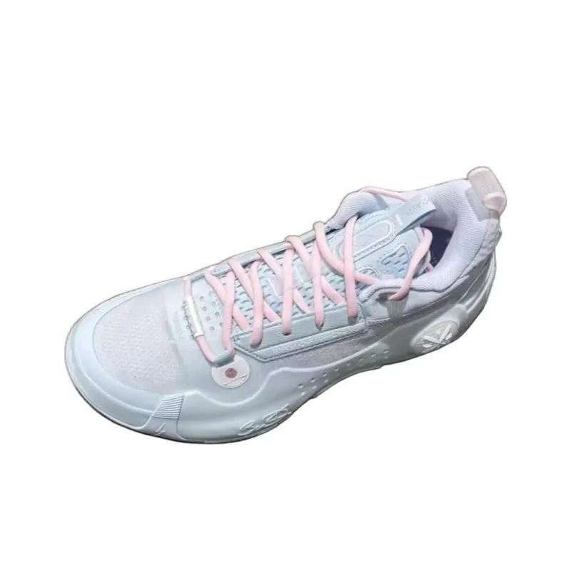 LiNing Wade's Way 10 Low Cushioned Slip-Resistant Abrasion-Resistant Low-Top Basketball Shoes Men's Gray Pink-1