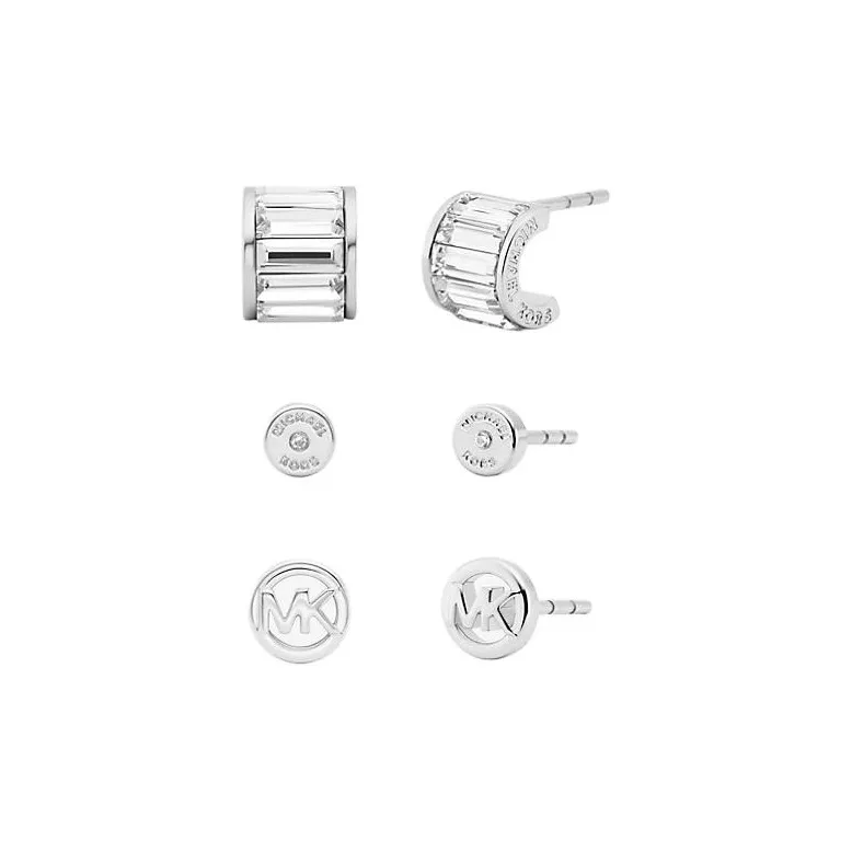 MICHAEL KORS 3-Piece Cubic Zirconia Stud Earrings Gift Set-0
