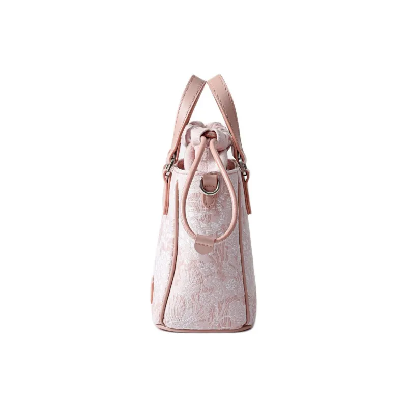 FION Clever Brocade Series Fabric Handbag Regular Women's Pink Koi Fish Bag/Gray Koi Fish Bag-3