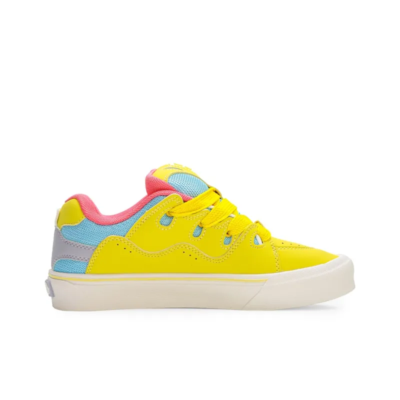 GLO BULL Anti-Slip And Wear-Resistant Breathable Low-Top Skateboard Shoes Unisex Yellow Blue Pink-1