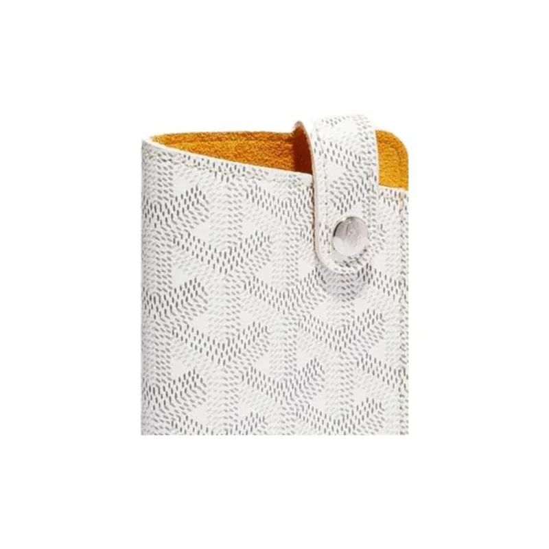 GOYARD Montmartre Canvas With Suede Calfskin Eyeglass Pouch Small Size Unisex White-2