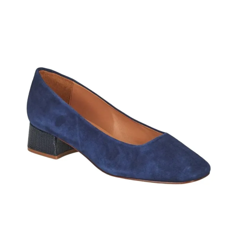 JB MARTIN Tonique Chunky Heel High Heels 4cm Women's Blue-3