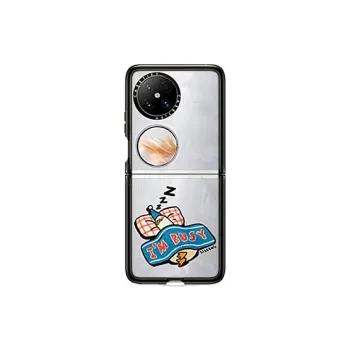 CASETIFY PC+TPU Material Busy Sleeping Phone Cases Compatibility With HUAWEI Pocket 2