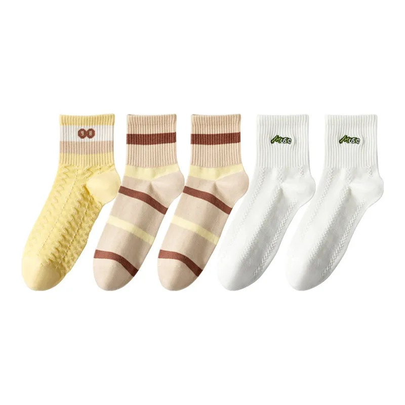 MIIOW Mid-Calf Socks Women's 5 Pack-19