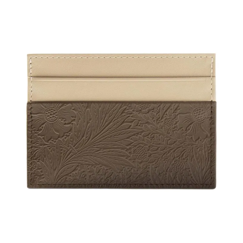ETTINGER Calfskin Card Holder Men's Taupe & Milkwood-1