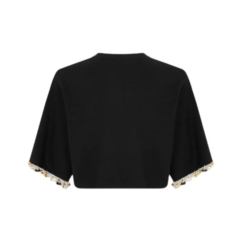 Paco Rabanne Knitted Cropped T shirt-1