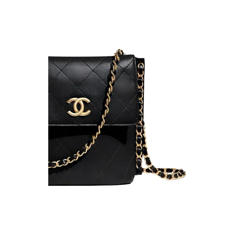 CHANEL Gabrielle Calfskin Shoulder Bag, Crossbody Bag Women's Black-3
