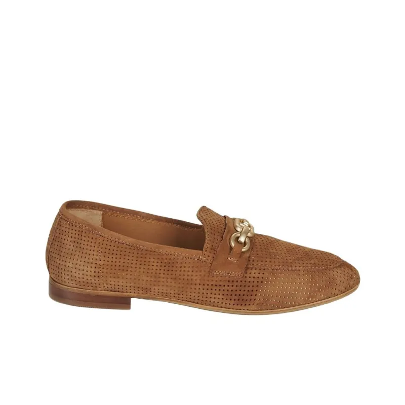 JB MARTIN FRANCHE BIJOU Loafers 1.5cm Women's Light Brown-1