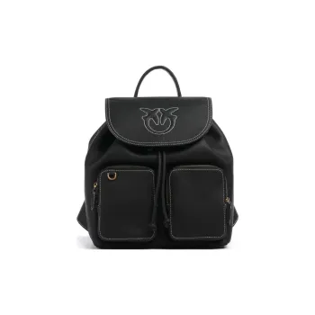 PINKO Cow Leather Backpack Women's Black