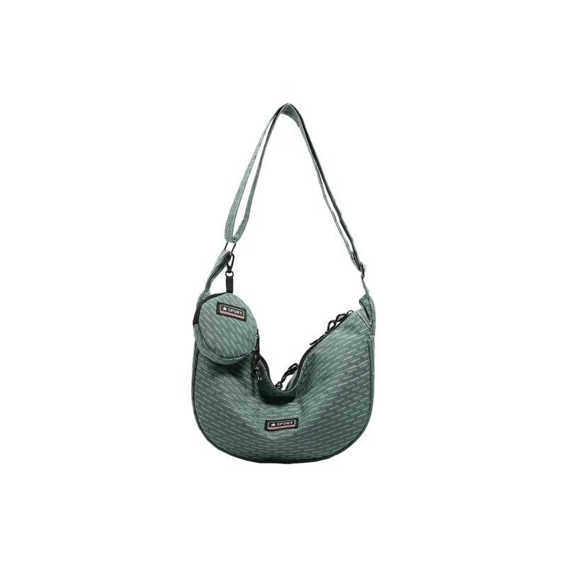 BUBM Composite Cloth Dumpling Bag Shoulder Bag Unisex Black/Yellow/Red/Green/Khaki-24