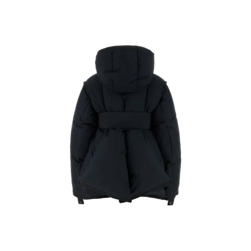 Sacai Tie Waist Hooded Down Jacket-1
